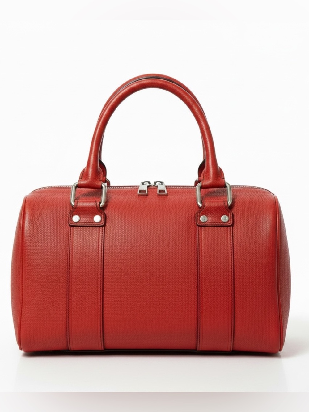MCM Authentic Red Leather Boston Bag - Picture 2 of 12